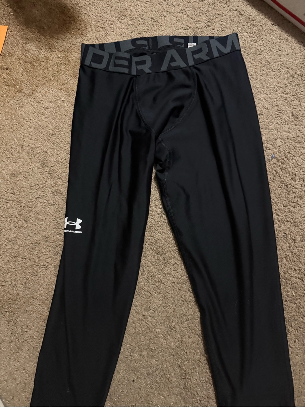 Boys Under Armour Kids' Black Compression Leggings